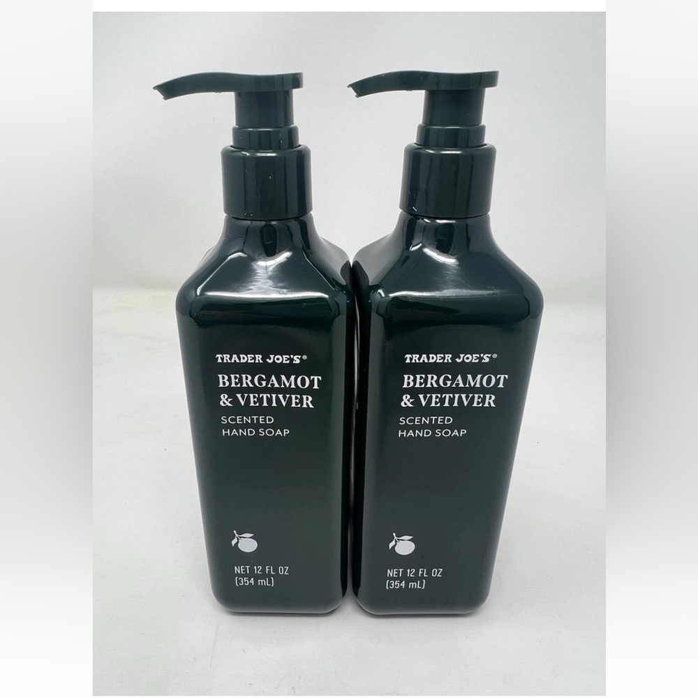 NEW 2X Trader Joe’s BERGAMOT & VETIVER Scented Hand Soaps